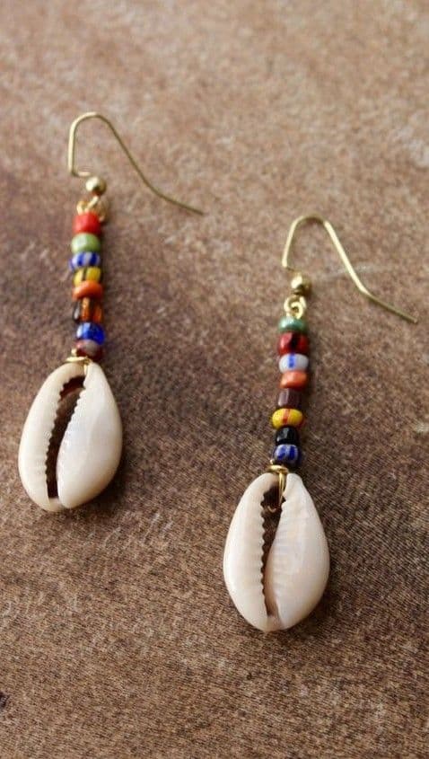 cowrie shell earrings 